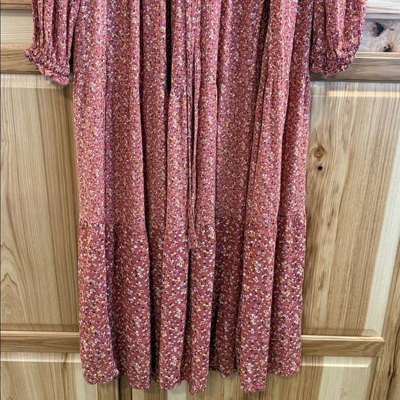 Fat Face Maye Sunshine Mauve Ditsy Floral Long Sleeve Prairie Dress Size 10 - Picture 11 of 16